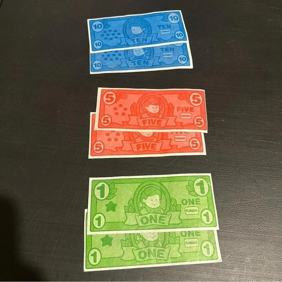 Vintage Playskool REPLACEMENT Play Store Cash Register Money Bills Dollars - Picture 1 of 4